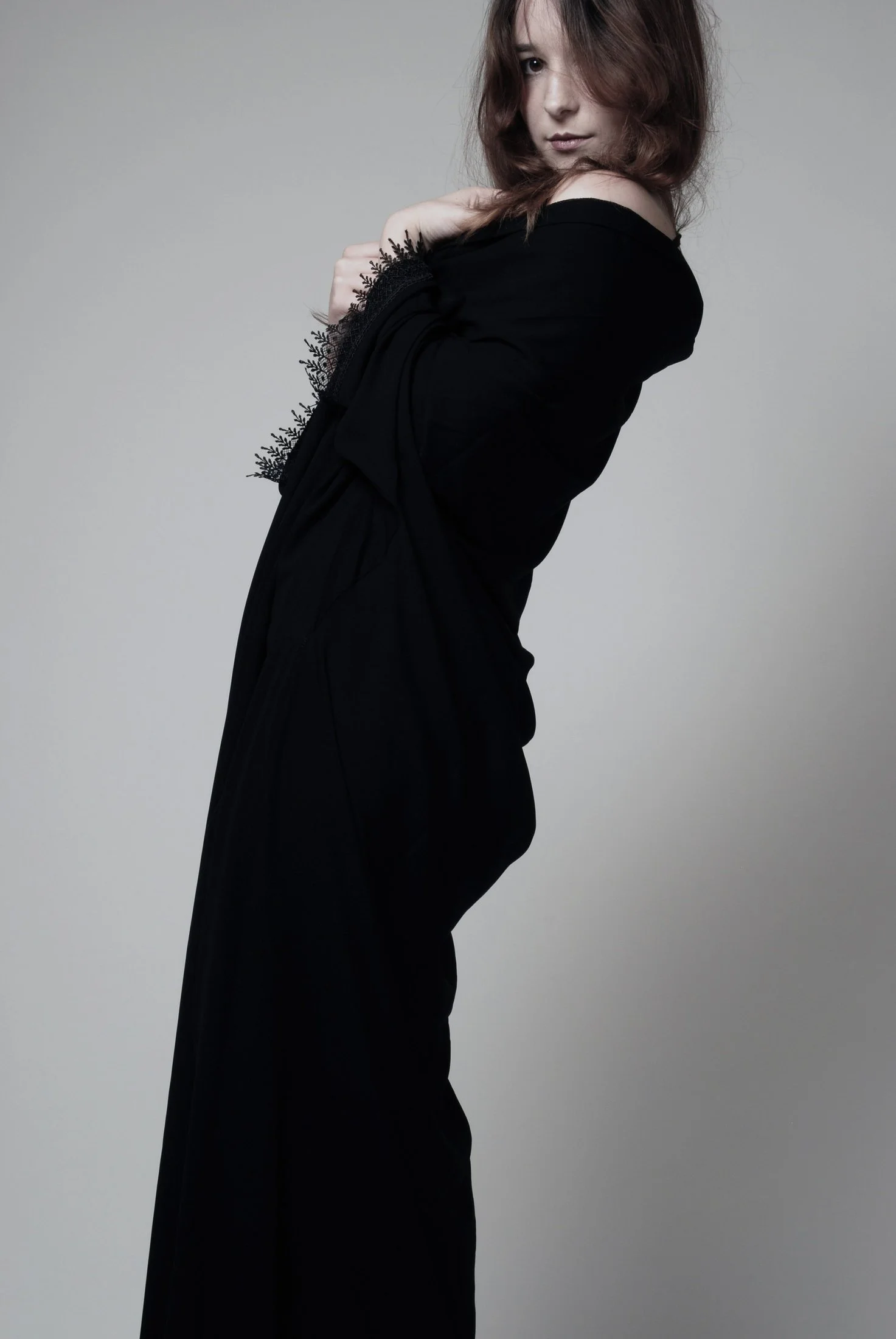Zara Saberi — Conceptual fashion garment from the Woman VS Woman collection exploring women's experiences through painted textiles.
