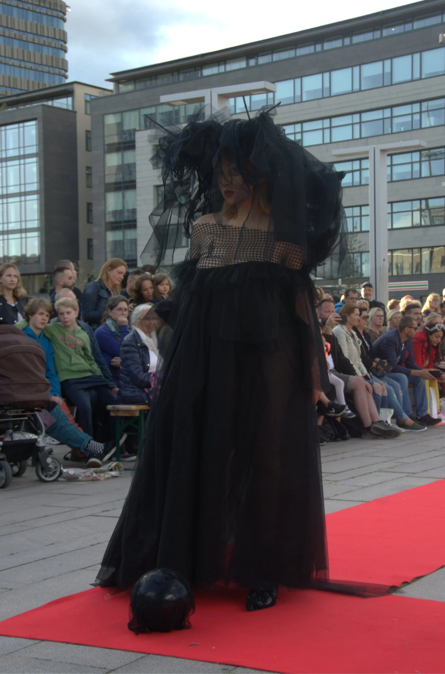 Zara Saberi — Artistic performance from the I Don't Care runway show exploring identity through fashion.