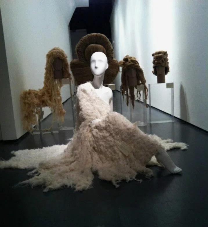 Award-winning textile design by Zara Saberi exhibited at Triennale Milano for Fashion in Fibre Recovery.
