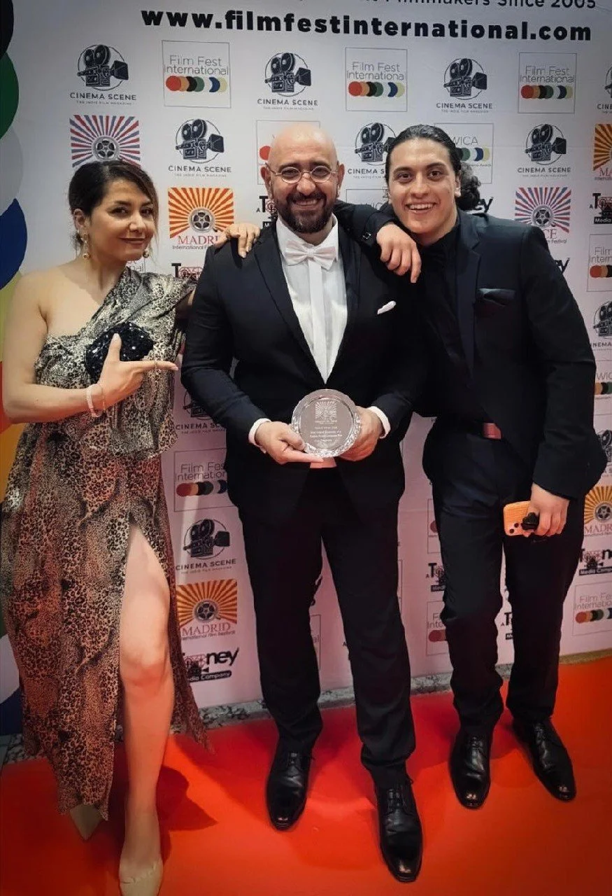 Zara Saberi and Mohamad Ravandi at the Berlin International Film Festival with the award-winning film After Hours.