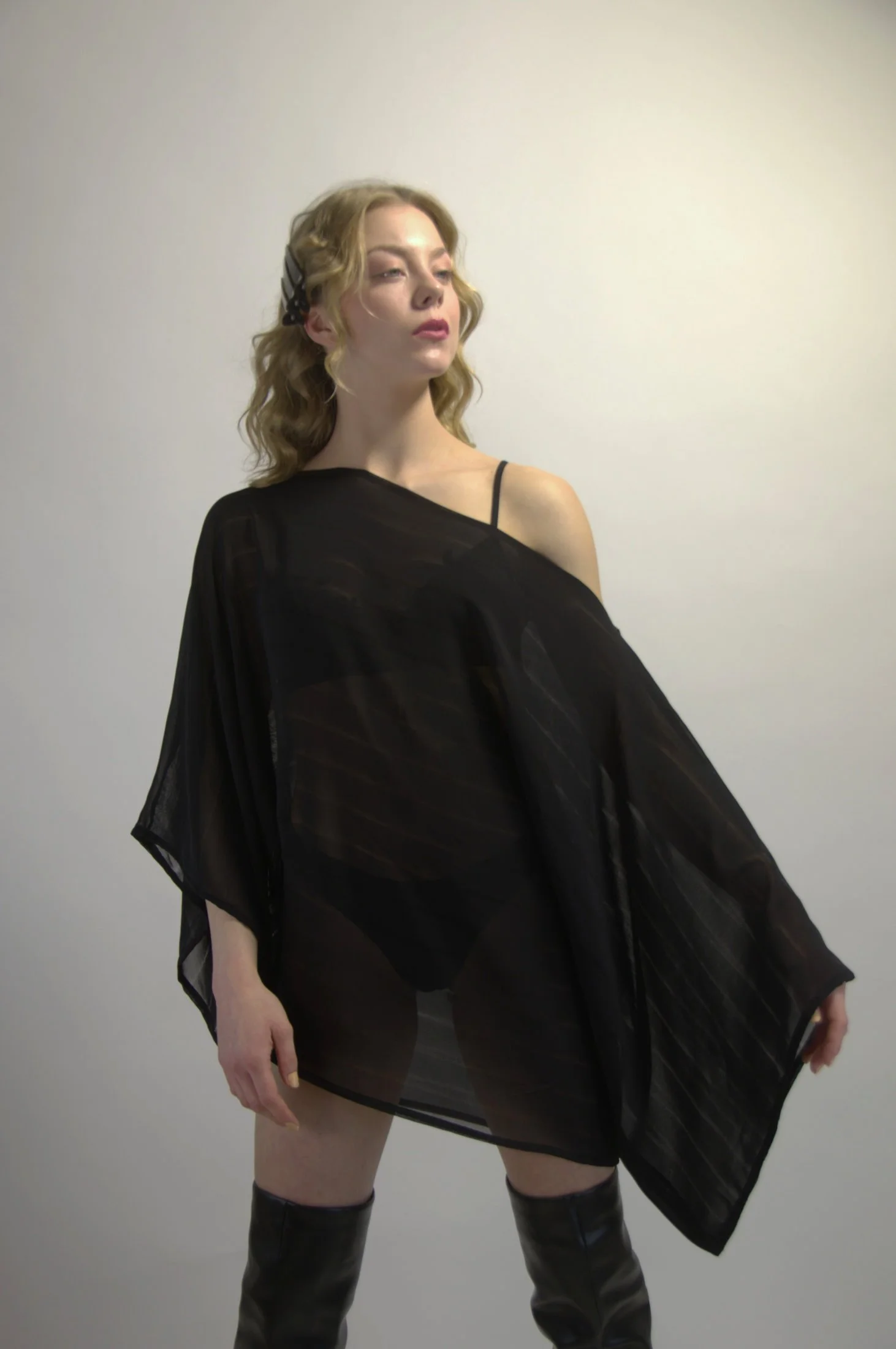 Zara Saberi — Contemporary fashion portrait from the Me and Transparency project, photographed in Sweden.
