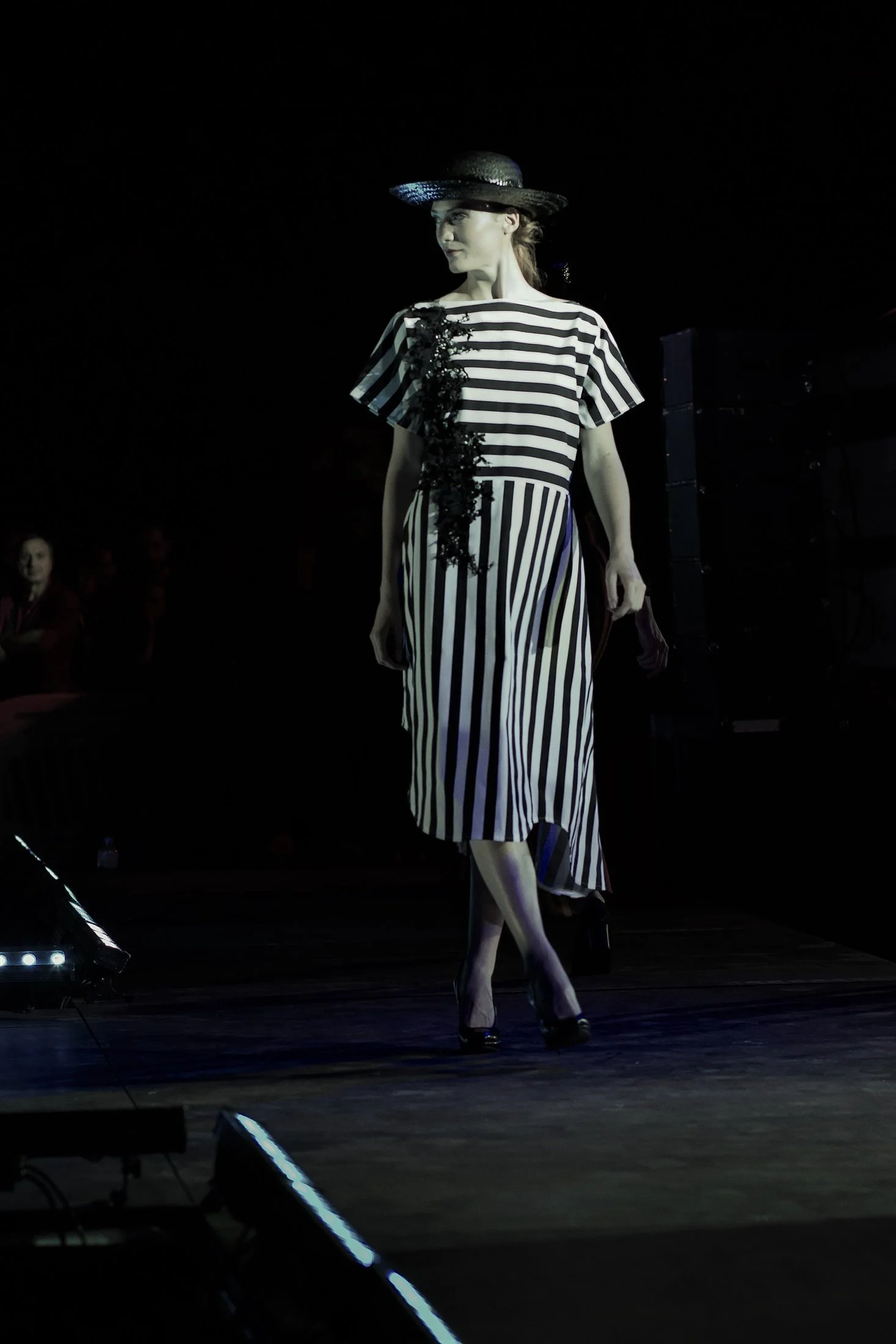 Zara Saberi — Simple Line runway show, opening look, Rome Italy 2017