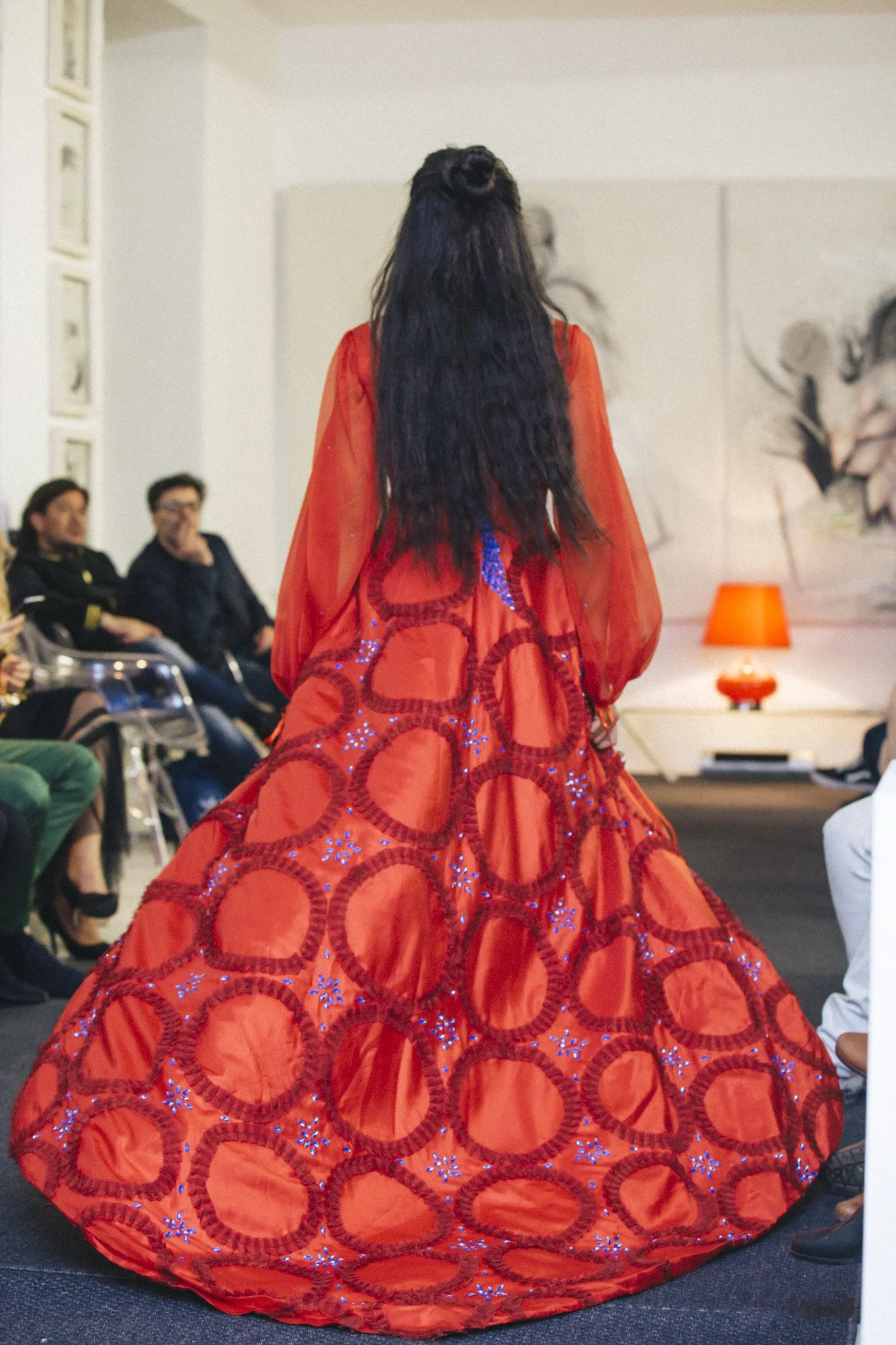 Zara Saberi — new collection, back view, Madrid runway 2016