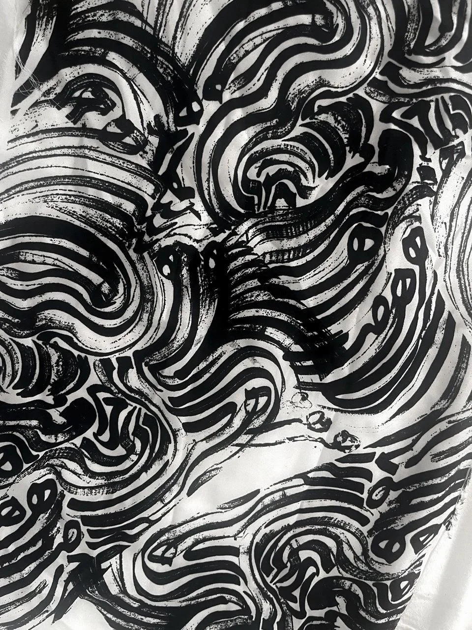 Contemporary textile pattern composition created by Zara Saberi, textile designer and artist working with modern visual structures.