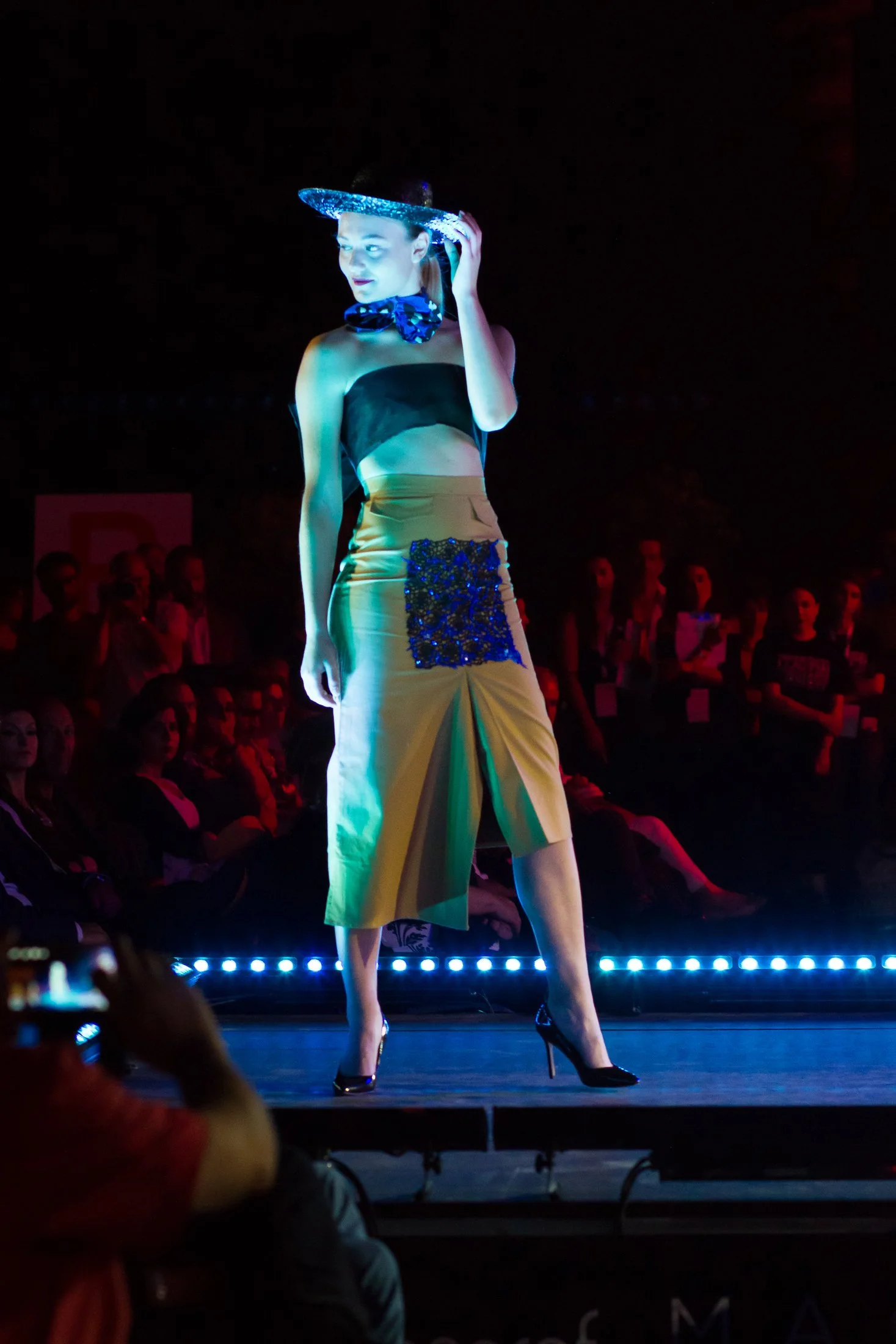 Zara Saberi — Simple Line runway show, side profile, Rome Italy 2017