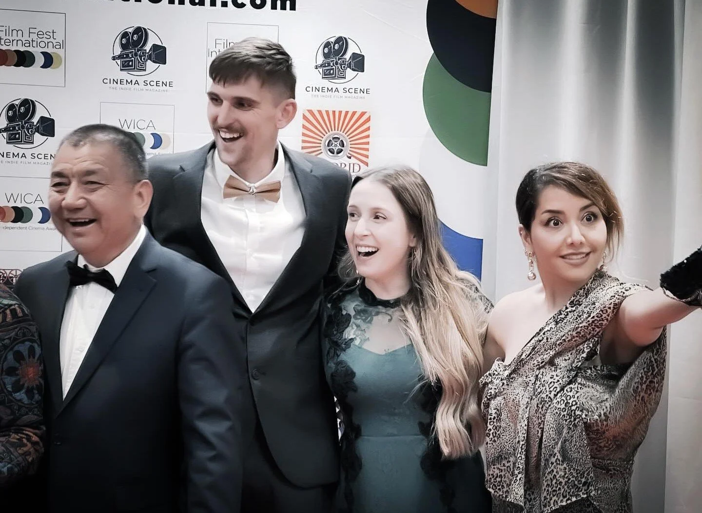 Zara Saberi behind the scenes at the Nice International Film Festival, celebrating Der Gast (The Guest).