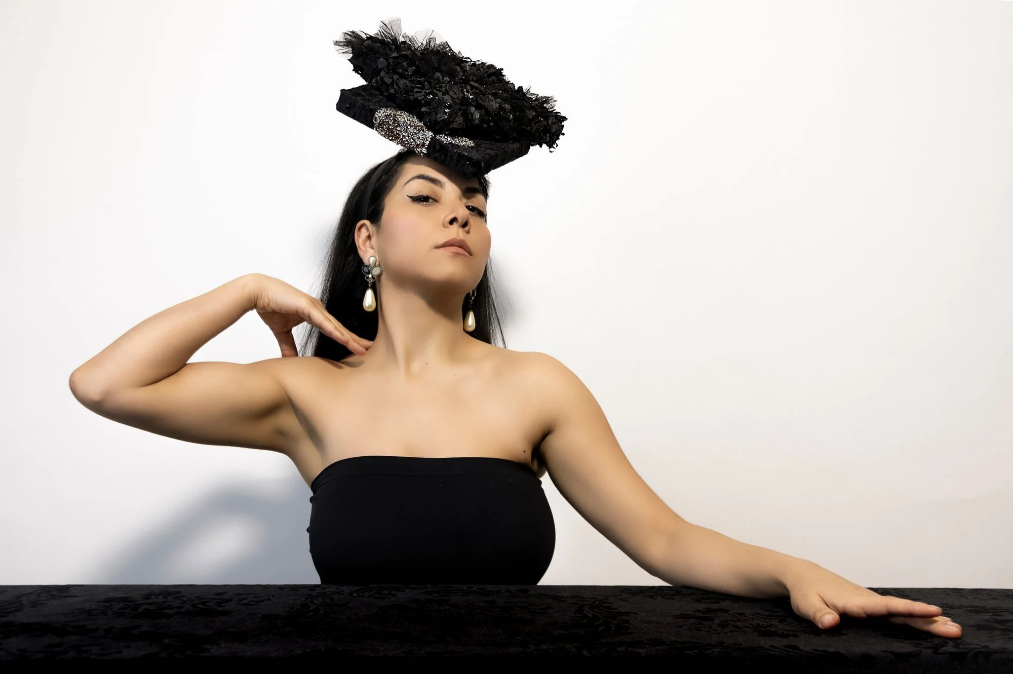 Zara Saberi — artistic hat crafted from recycled materials and decorative stones — Me and Transparency collection, Sweden