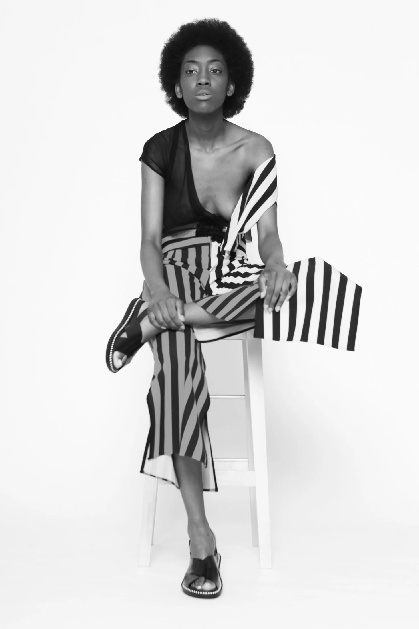 Zara Saberi — Contemporary black garment from The Simple Line fashion project.