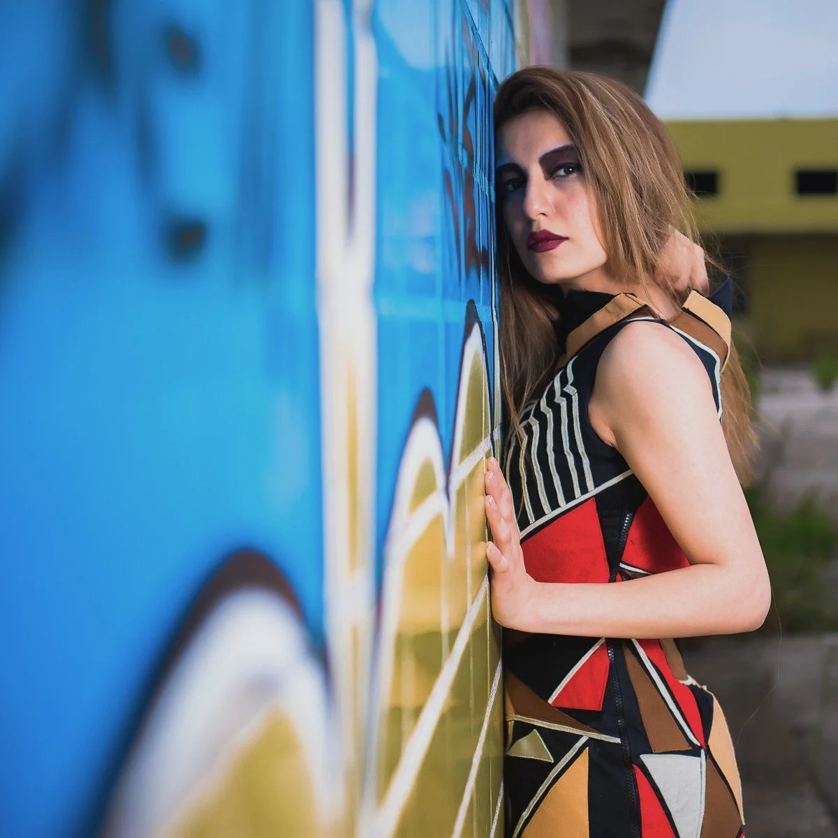 Zara Saberi — Experimental garment construction inspired by geometric repetition and structural balance.