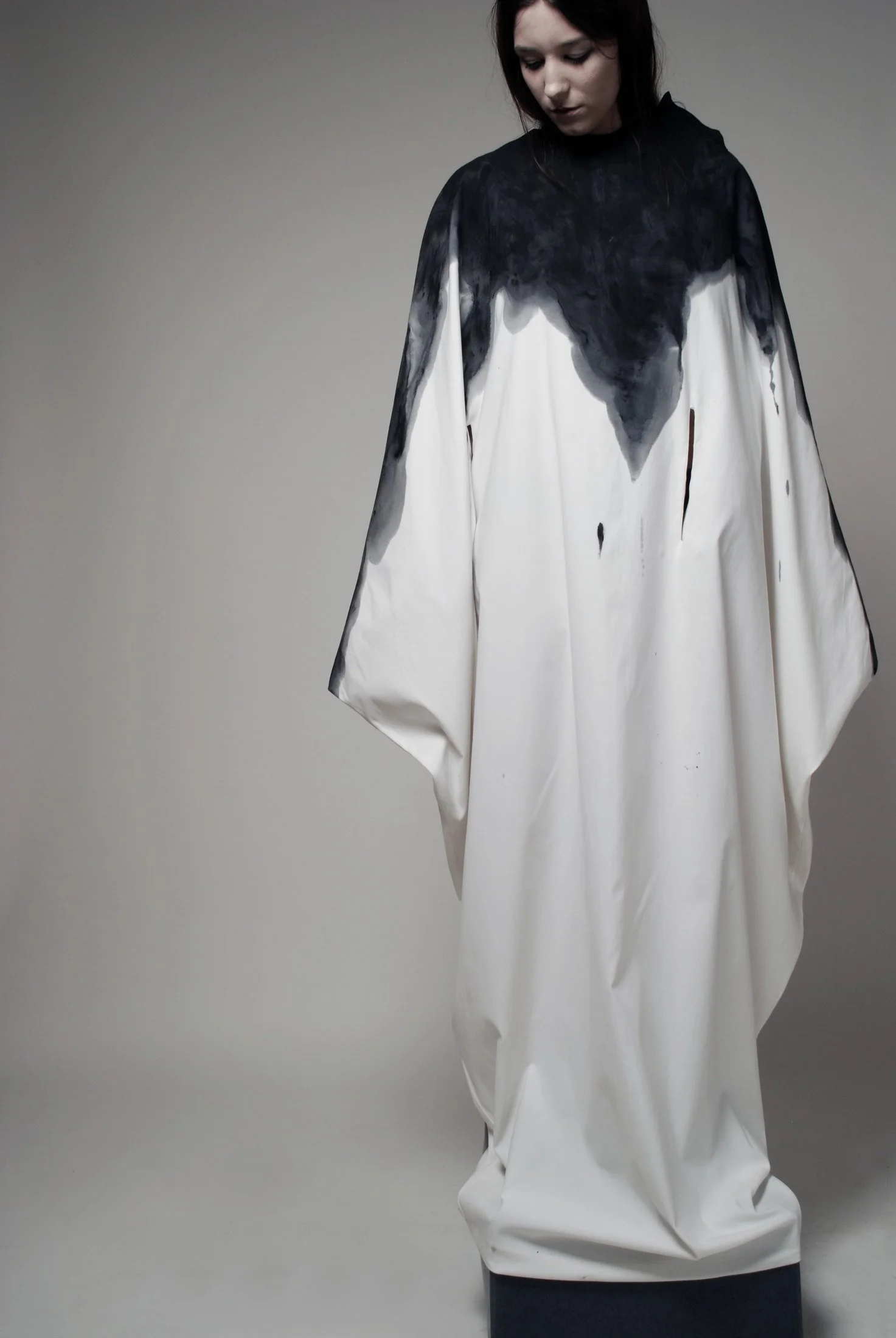 Zara Saberi — Hand-painted fashion design from the Woman VS Woman collection combining colour, silence and form.