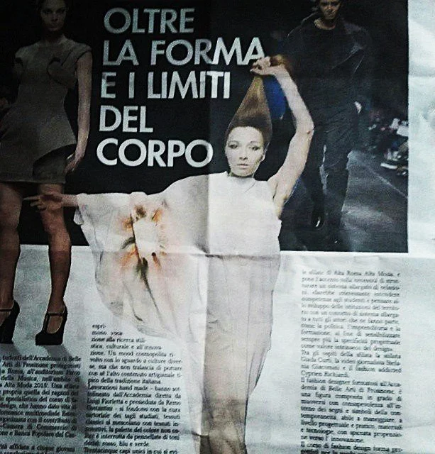 Editorial recognition of Zara Saberi for contributions to fashion, textile design, and creative direction.