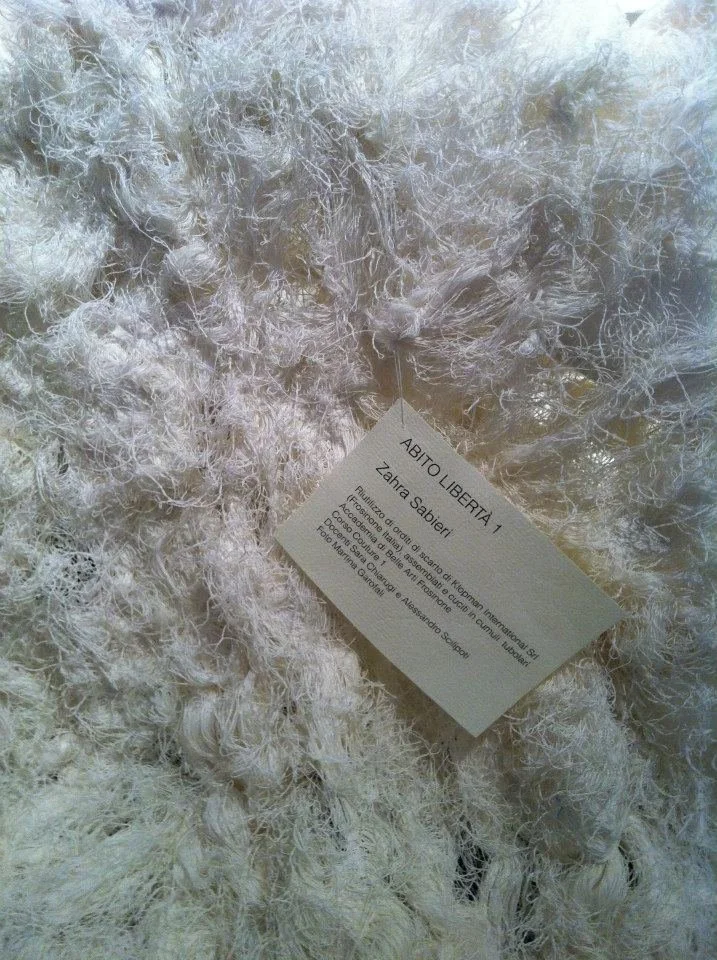 Portrait of Zara Saberi, award winner at Triennale Milano for fashion and fibre art.