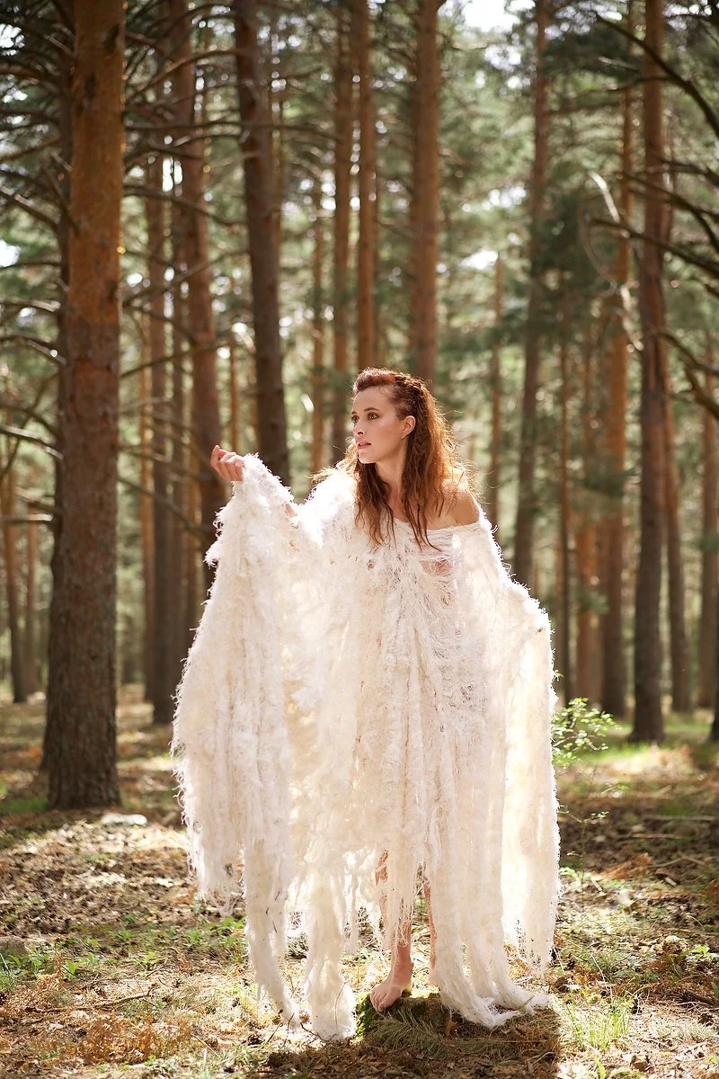 Zara Saberi — Contemporary fashion design created from reclaimed textile remnants in Italy and photographed in Madrid, Spain.