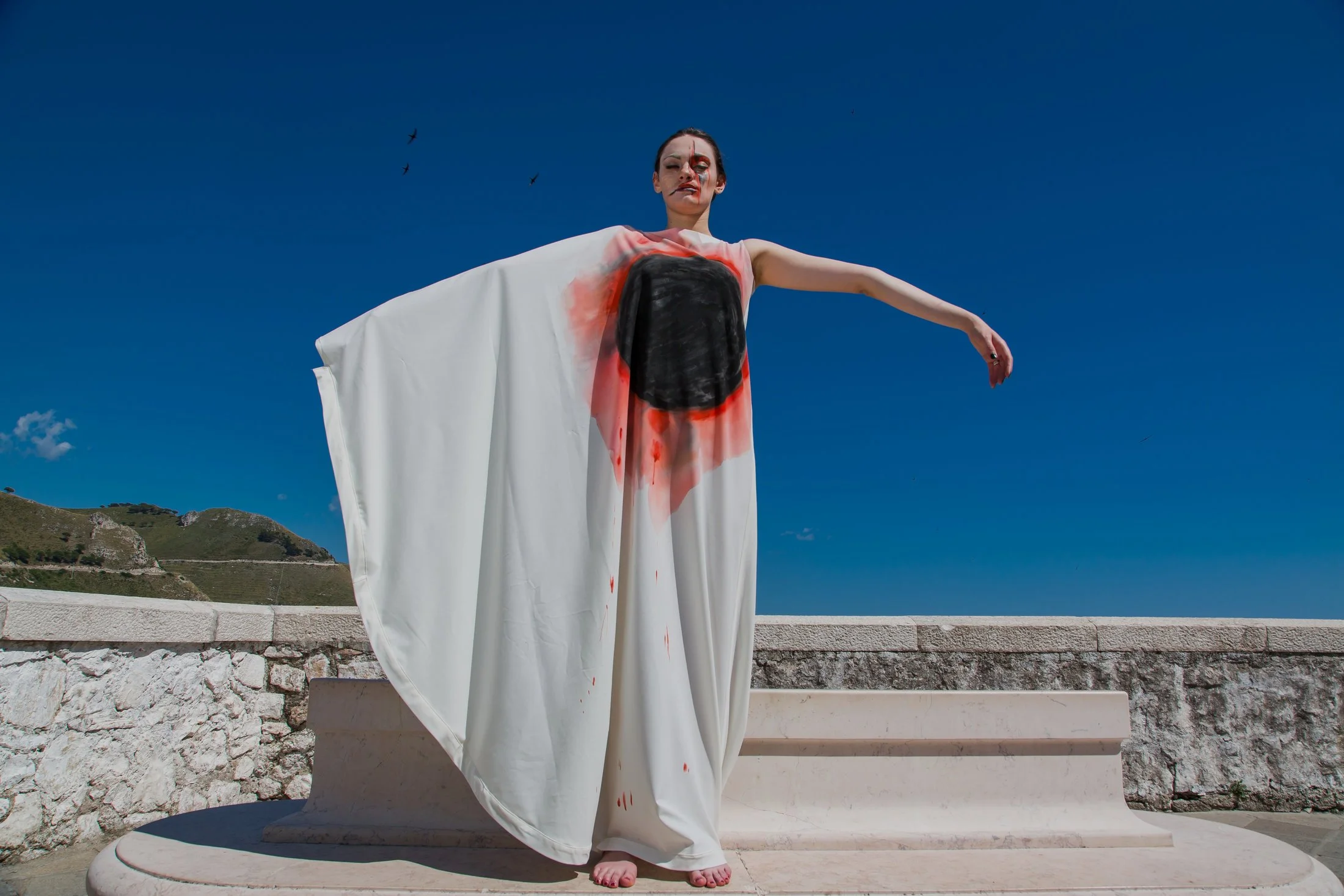 Zara Saberi — Contemporary garment from the Woman VS Woman collection featuring expressive painted textiles.