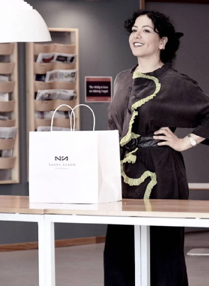 Everyday creative life of Zara Saberi, in her showroom in Sweden.