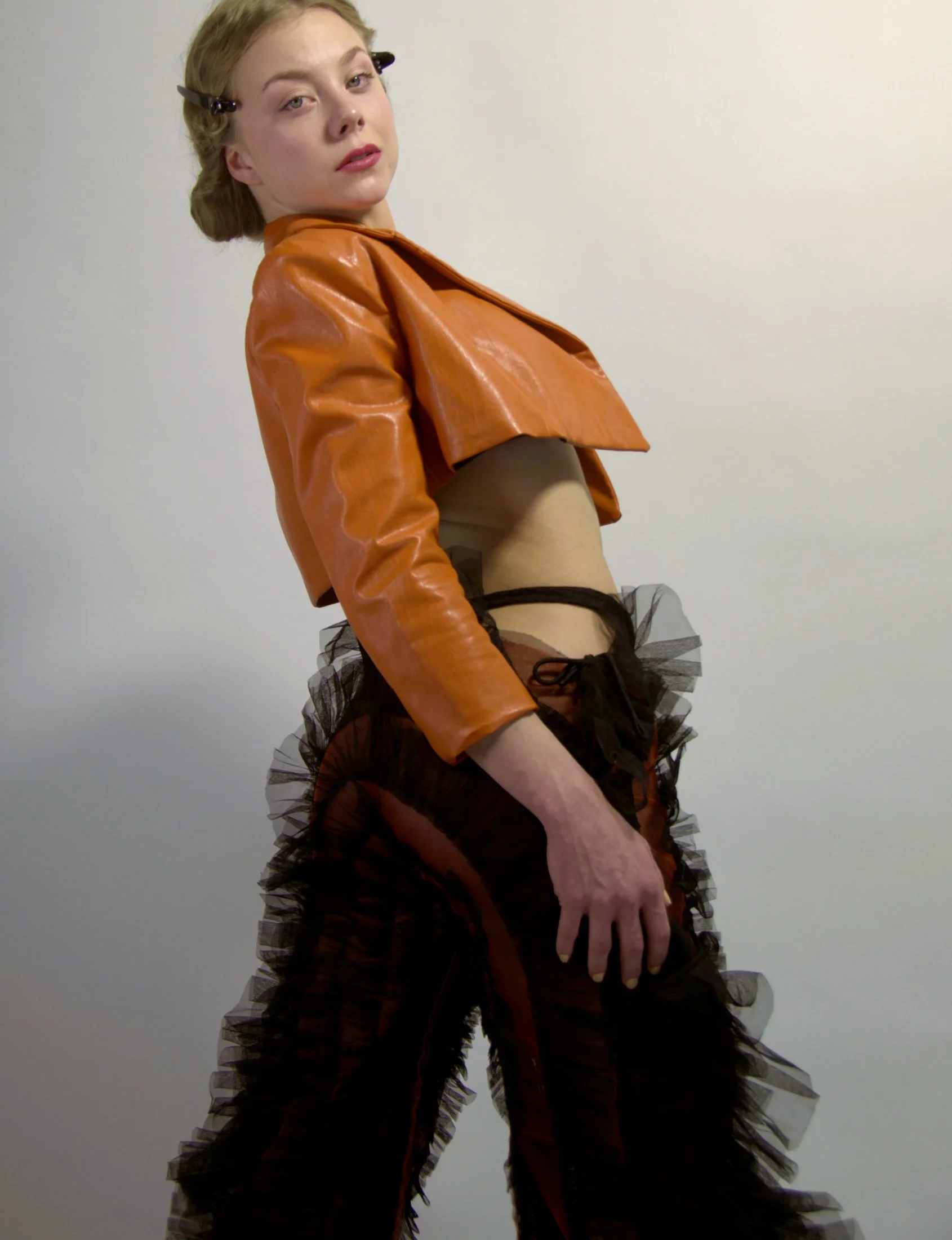 Zara Saberi — Wearable artwork from the I Don't Care collection exploring freedom and identity, Sweden.