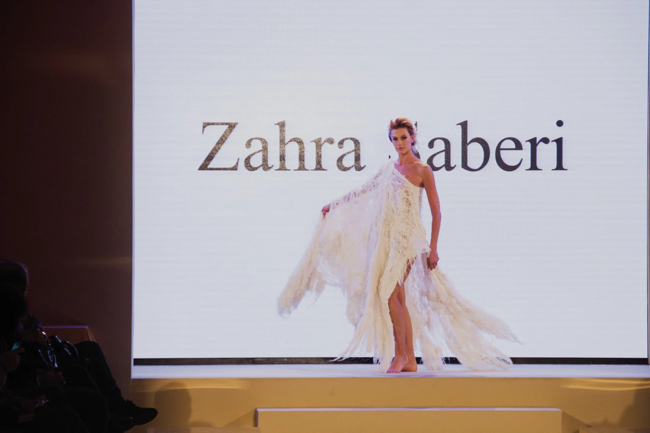 Zara Saberi — Experimental runway garment from the Woman VS Woman collection presented in Italy.