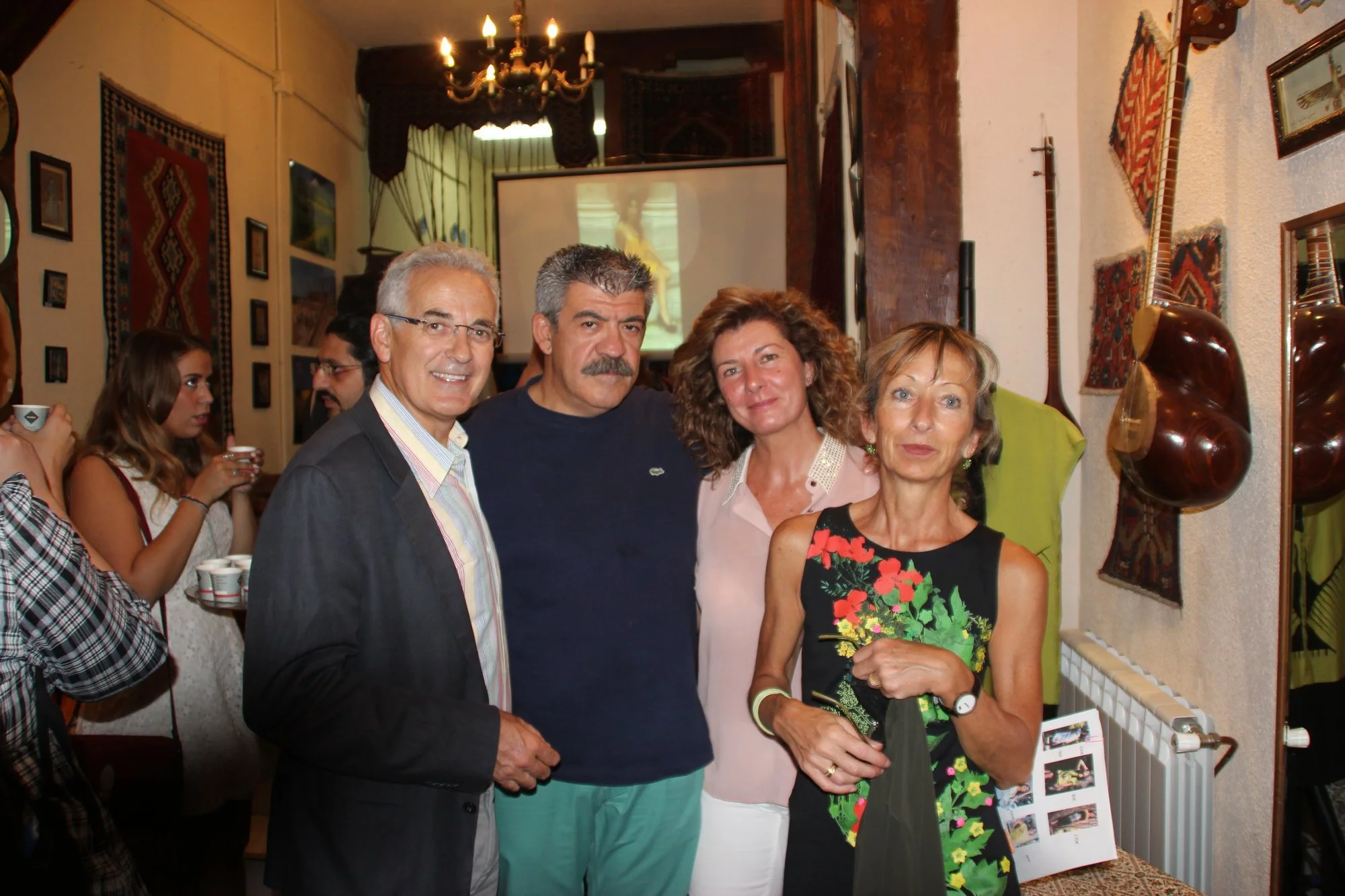 Zara Saberi connecting with the international fashion community, in Madrid, Spain. 