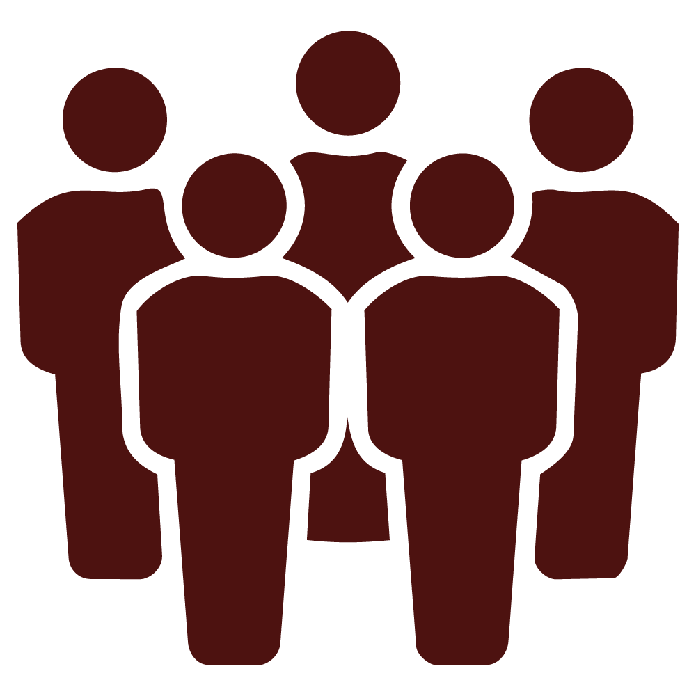 An icon of six people grouped together, representing additional people.