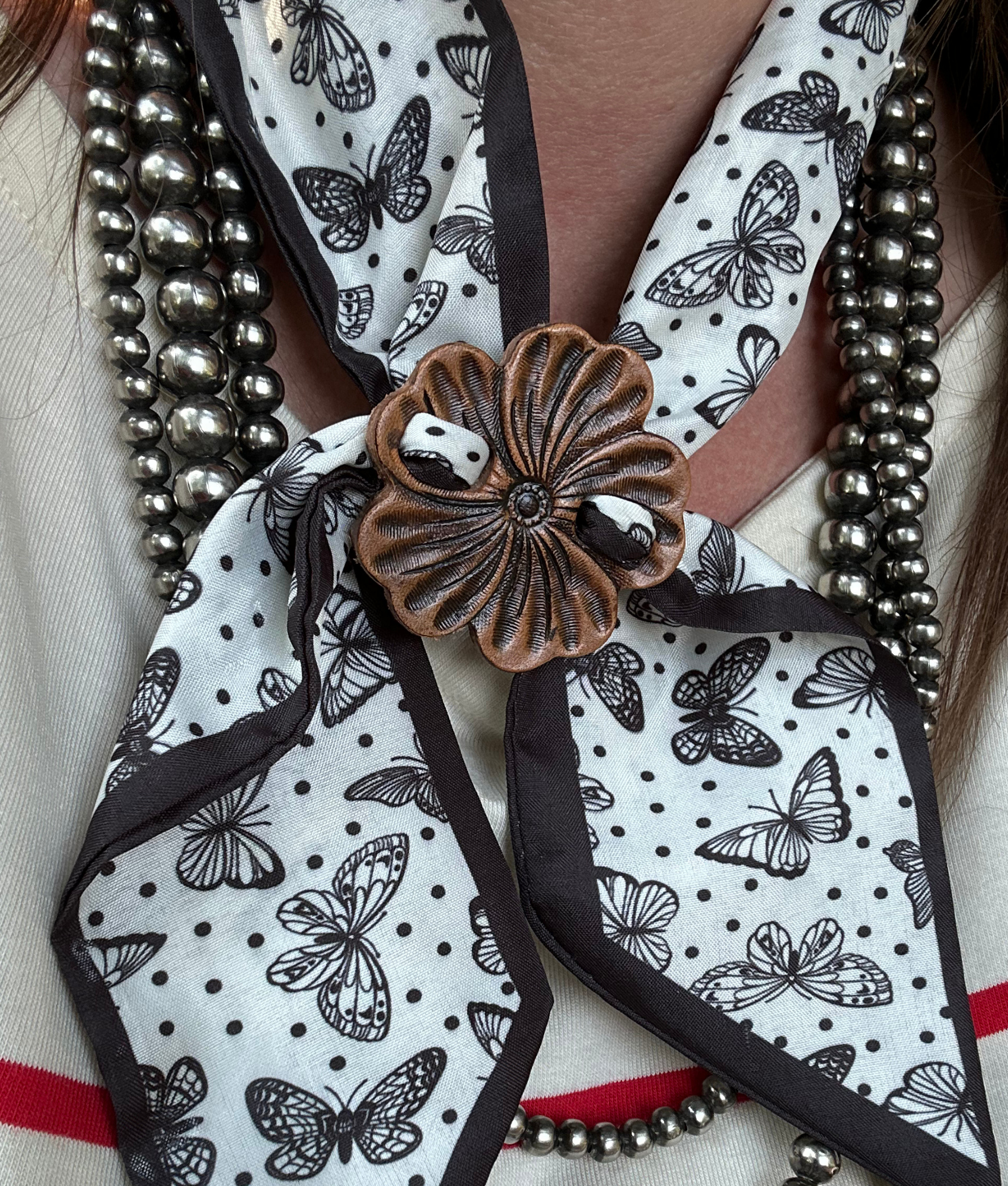 Ranch Rose Scarf Slides