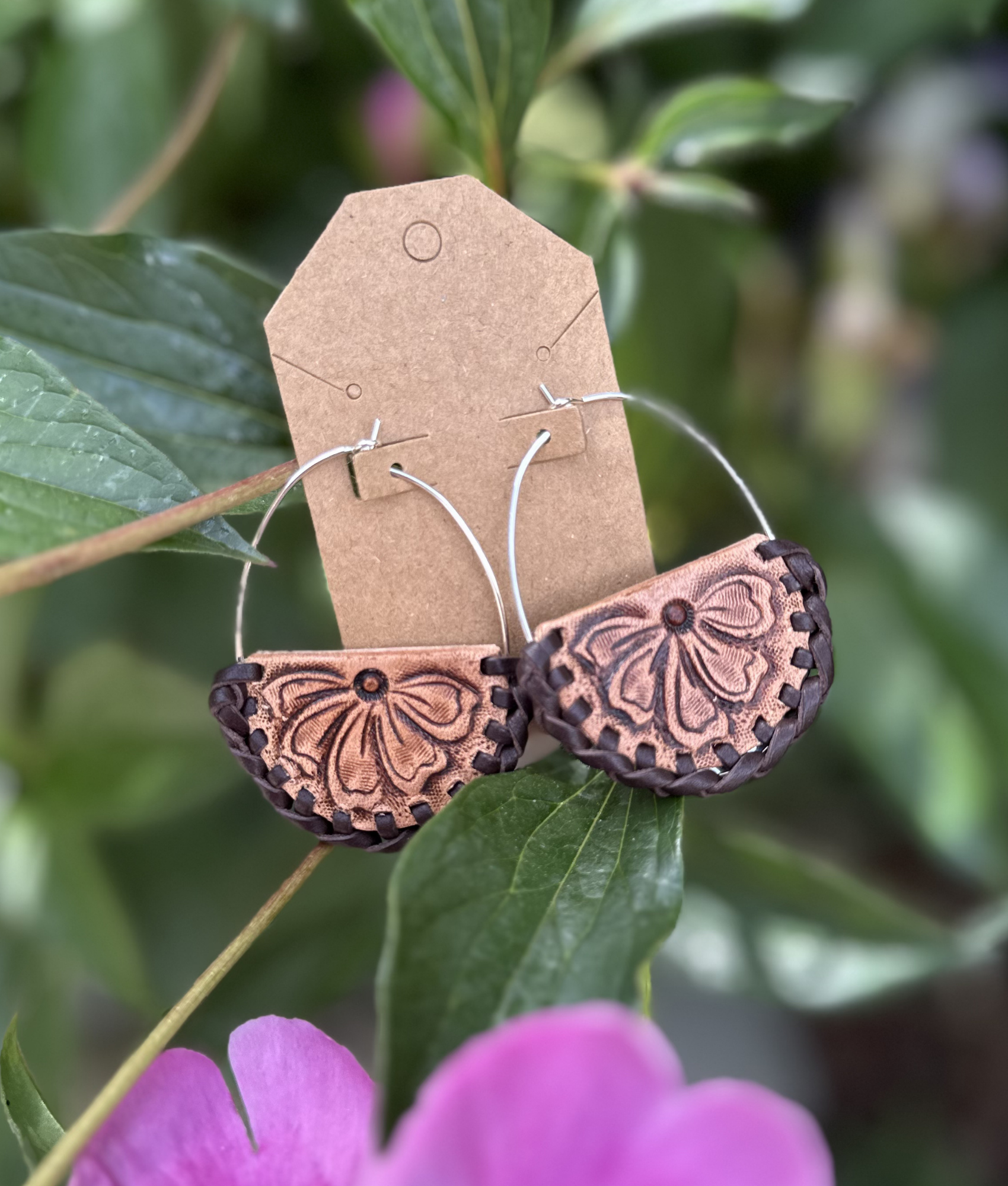 Laced Wildflower Hoops