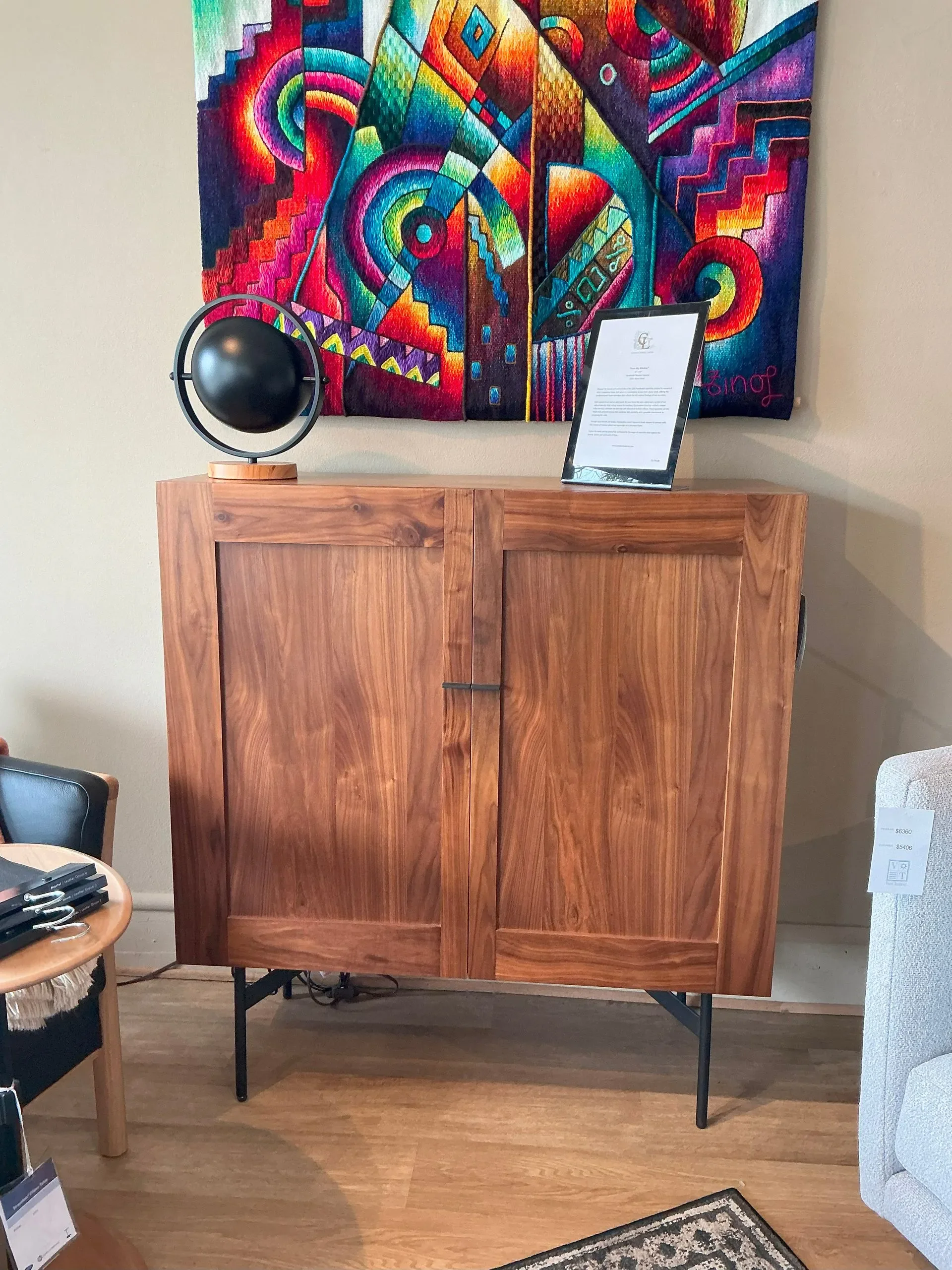 "Harmony" Tall Sideboard - Natural Walnut