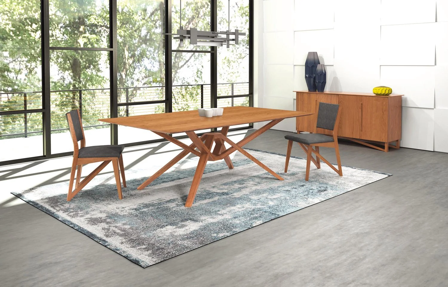 Copeland Exeter Fixed Wood Top Dining Table