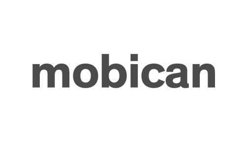The word 'mobican' in bold black letters on a white background.
