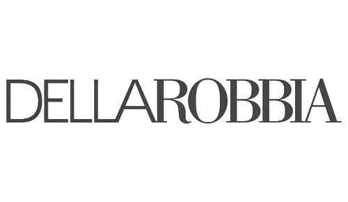 Text logo reading "Della Robbia" on a black background.