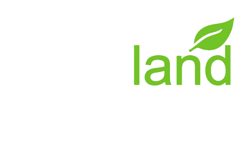 Logo for Cope Land Furniture with green leaf above the text.