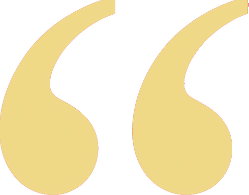 Beige quotation marks on a black background.