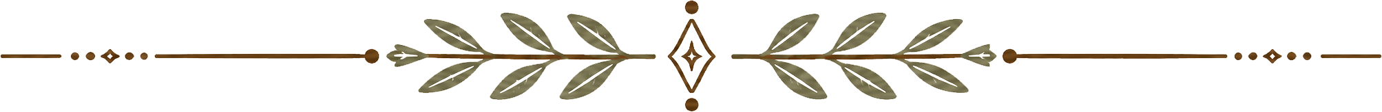 Decorative horizontal border with olive branches, diamonds, and geometric designs in shades of brown, beige, and white.