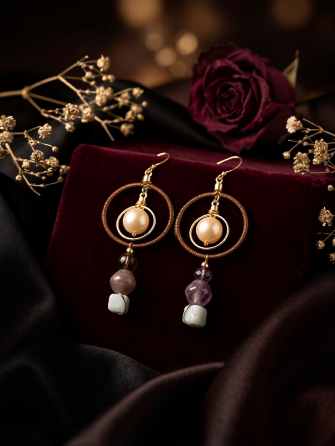 Bronze Wire-Wrapped Double Hoop Earrings-2.png