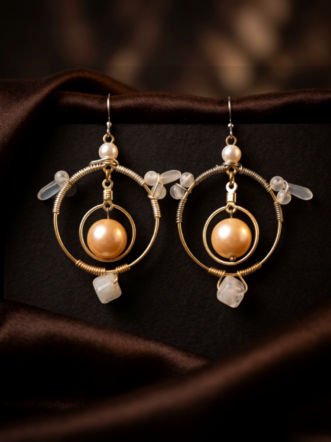 Gold Wire-Wrapped Double Hoop Earrings-1.png