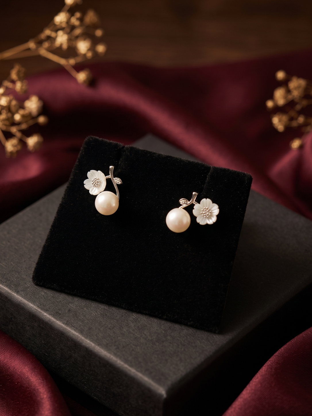 White Akoya Floral Stud Earrings-1.png