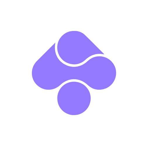 Logo de la cryptomonnaie Polygon (MATIC) en couleurs violettes et noires.
