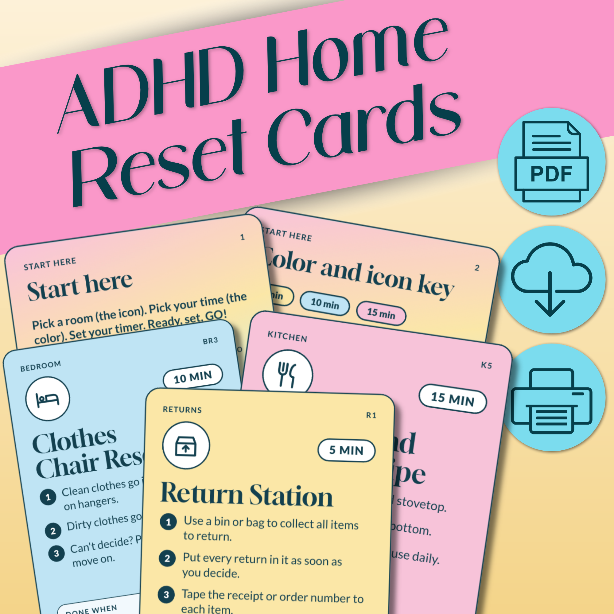 ADHD Cleaning Cards: How to Start When Your Brain Hands You the Whole House