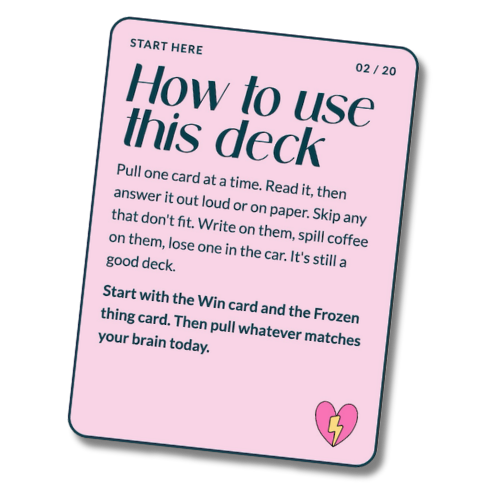 adhd home reset card deck how to use