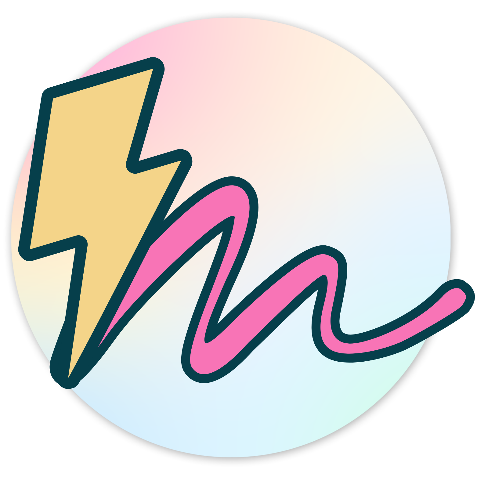ADHD Mama Life logo with rainbow background