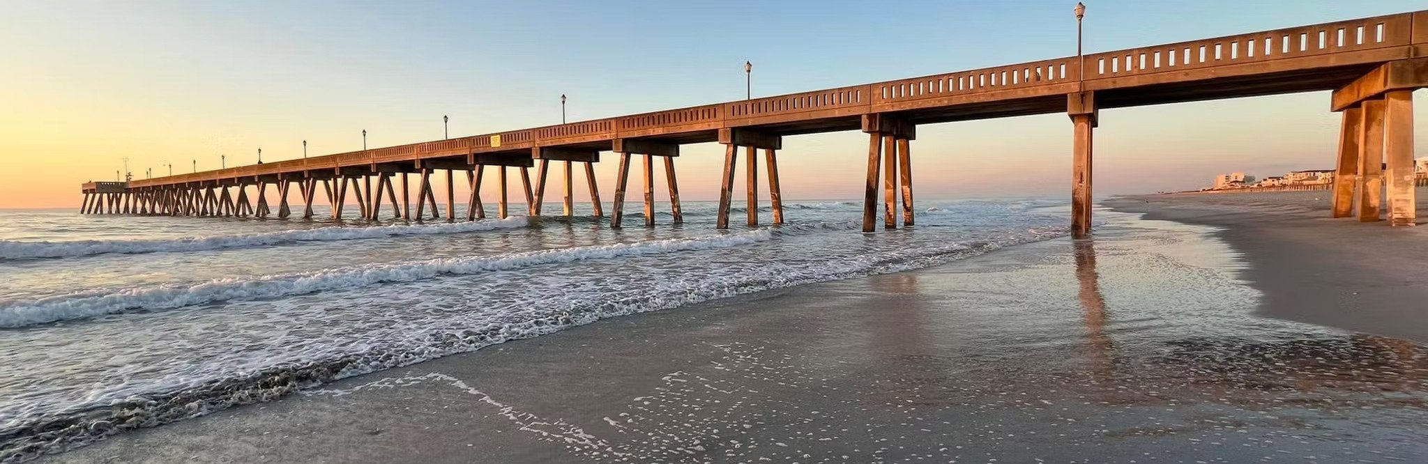 View of ocean and pier