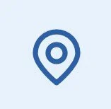 Map location icon with a blue pin
