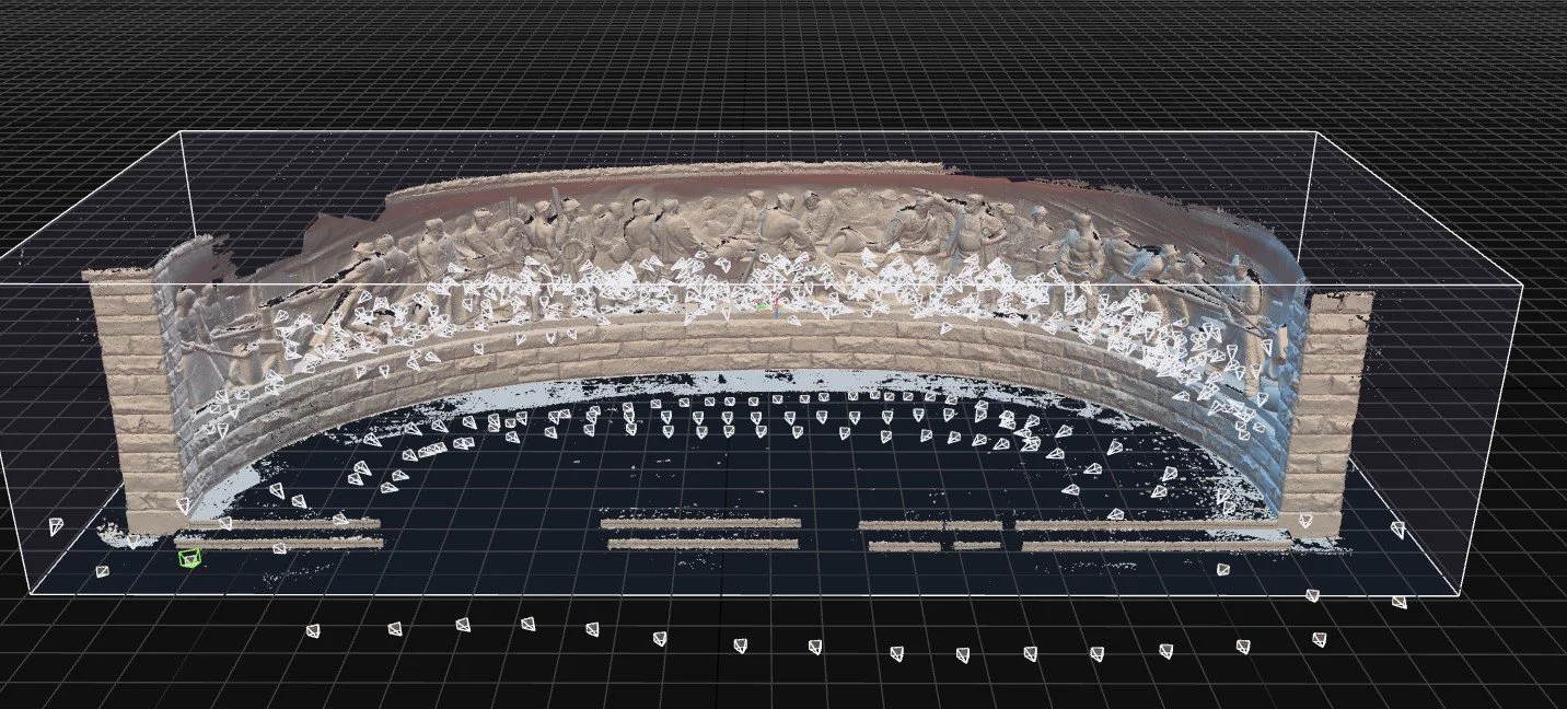 camera setup in RealityCapture and 3D scanned monument
