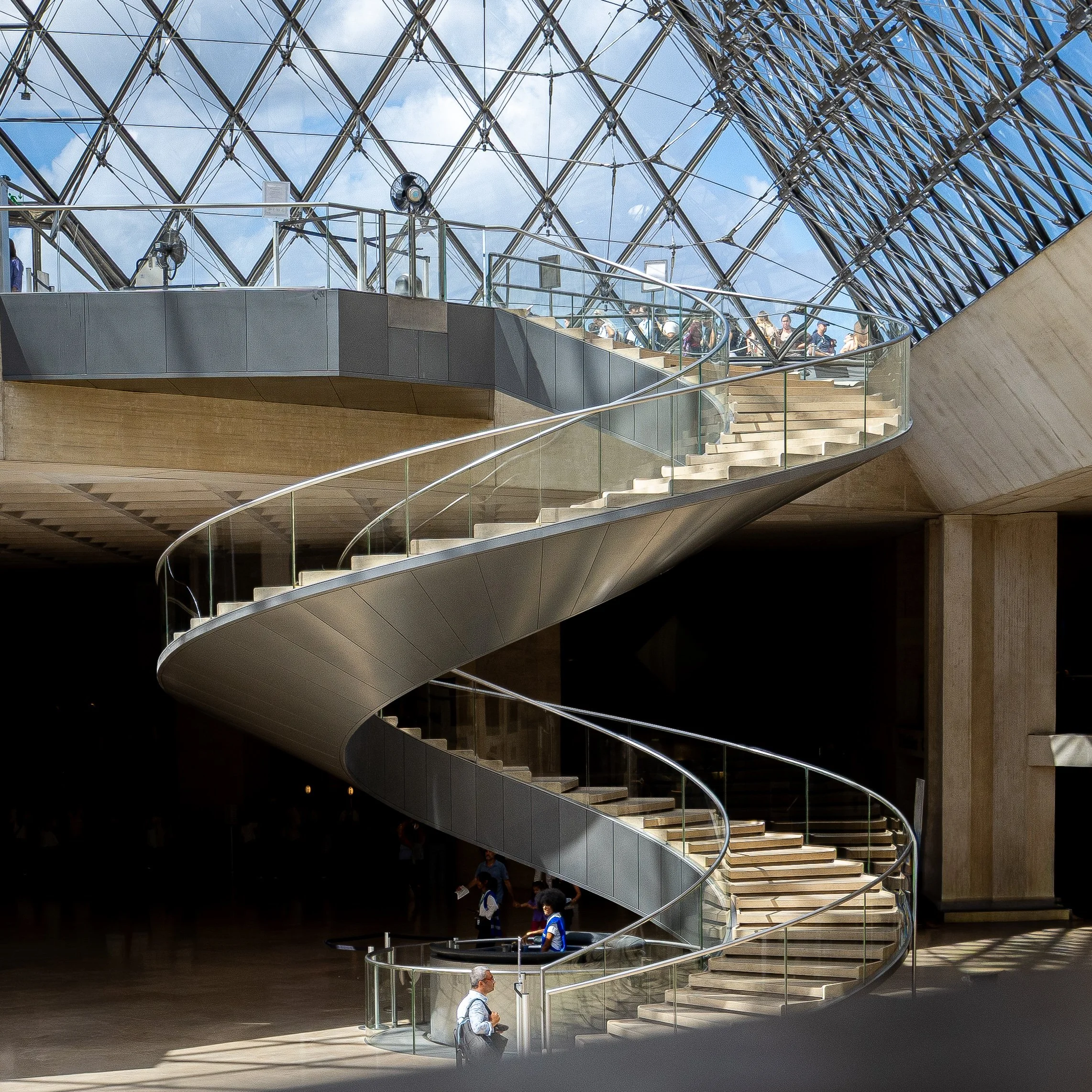 Entrance to The Louvre (inside view)