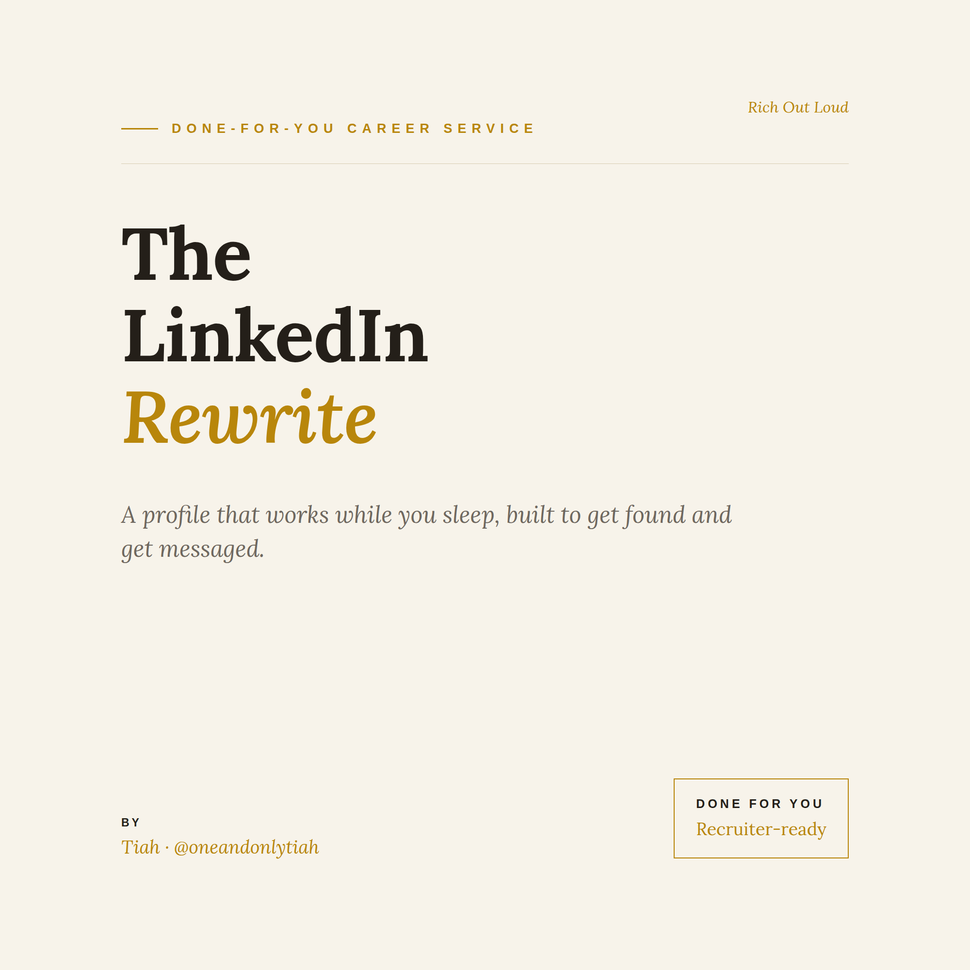 LinkedIn Profile Optimization — Get Found. Get Recruited.
