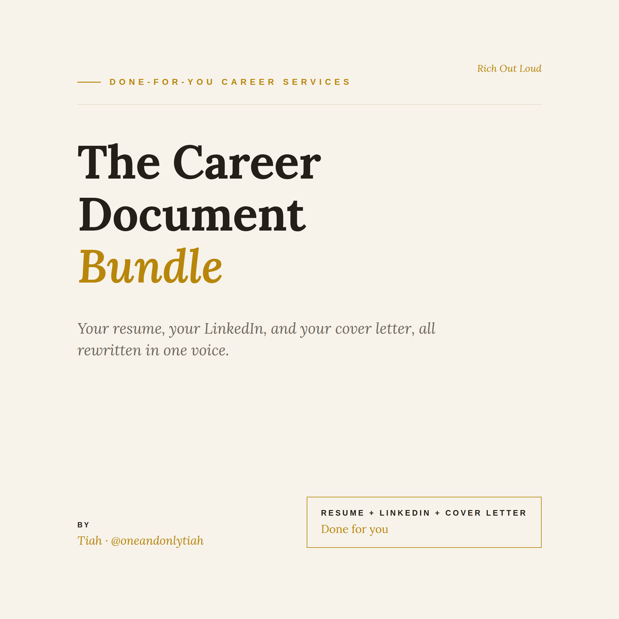 Career Document Bundle — Everything You Need to Land the Role
