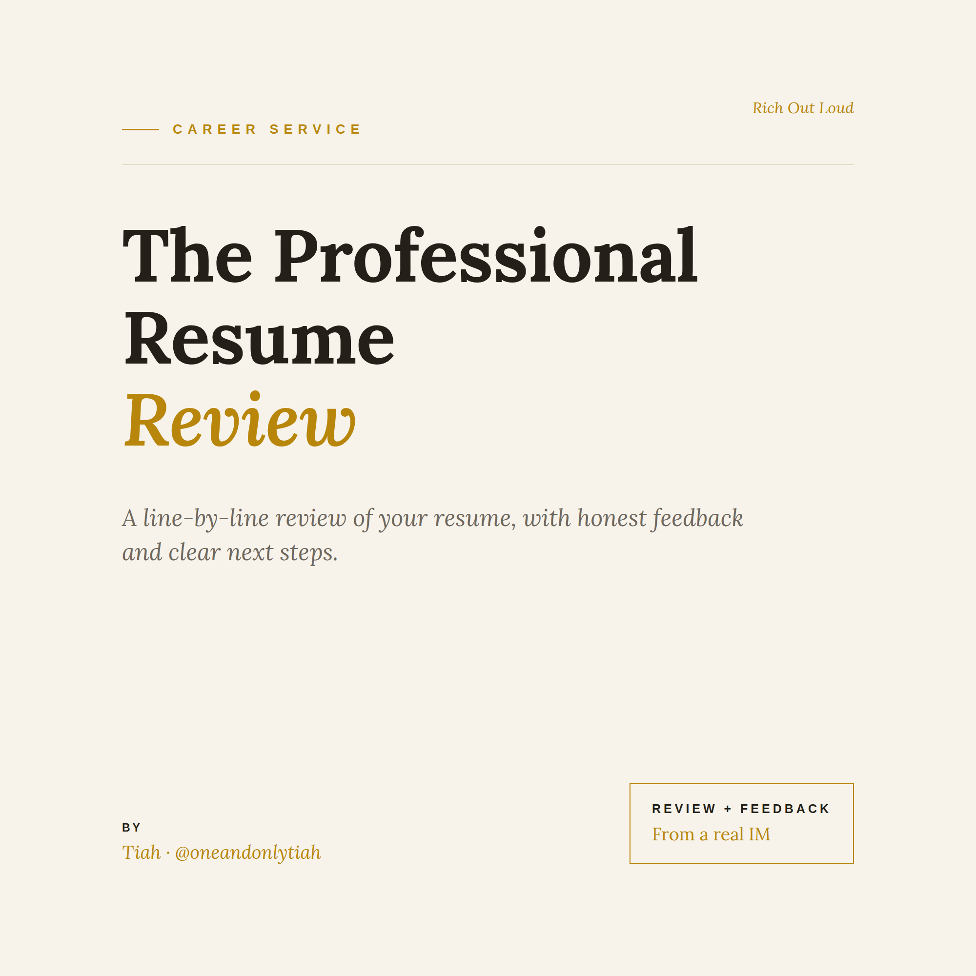 Professional Resume Review + Feedback — Get Expert Eyes on Your Resume Before You Apply