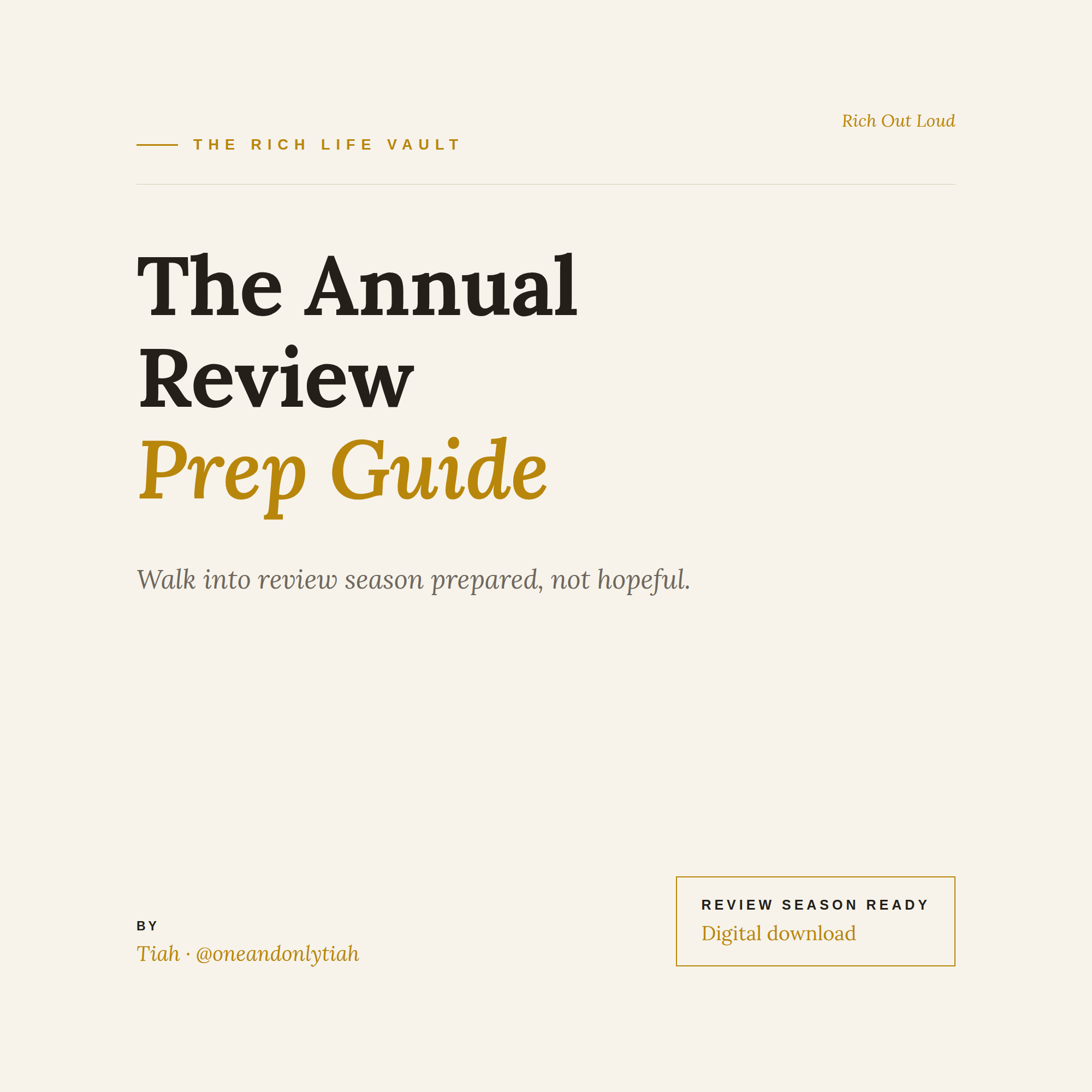 Annual Review Prep Guide