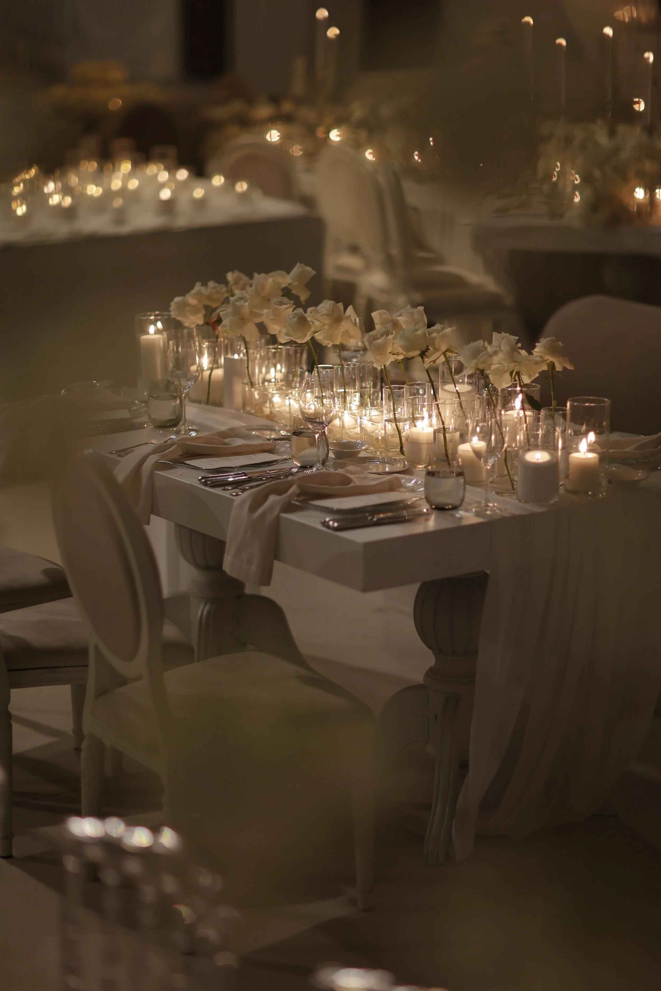 Candlelight at the table