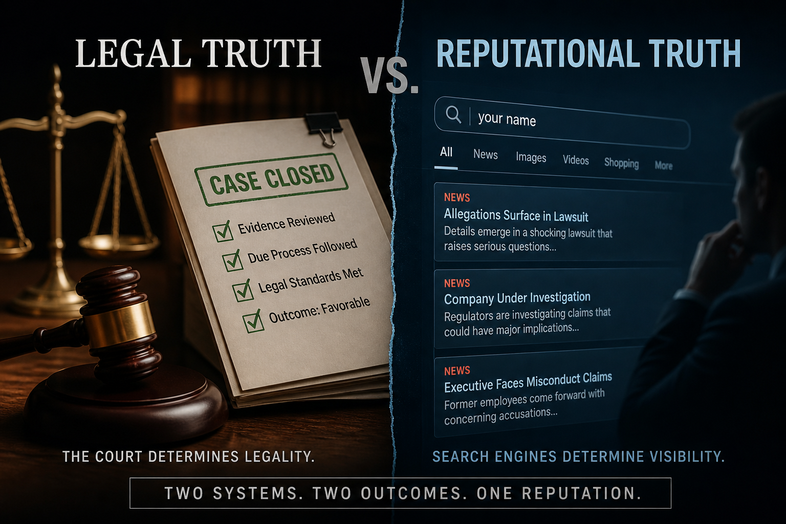 Legal Truth vs Reputational Truth: Why Winning Doesn’t Always Fix What Google Preserves