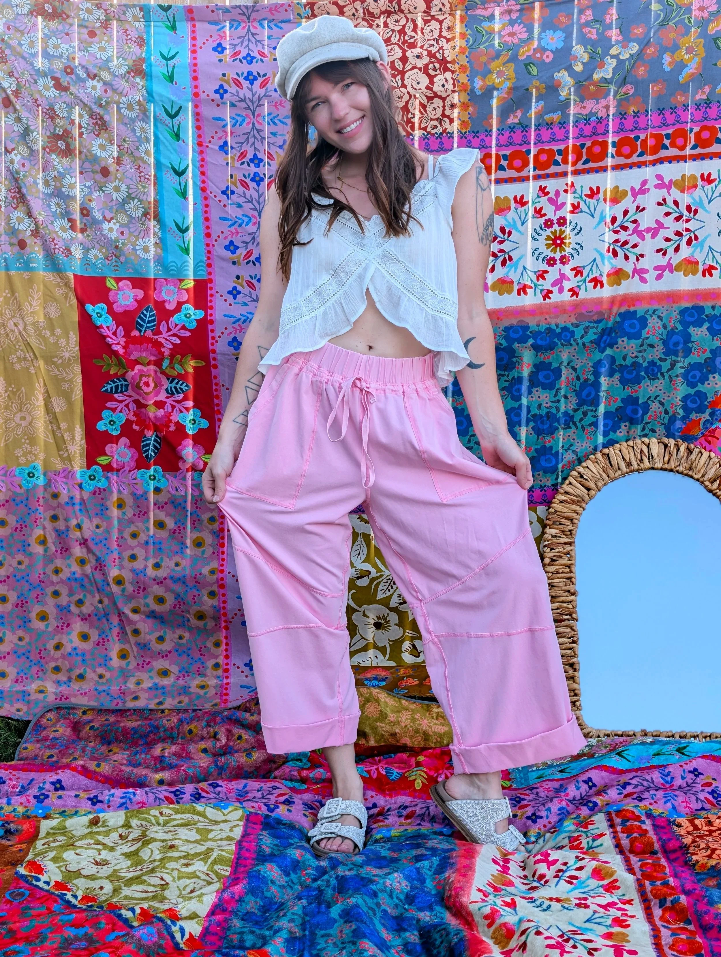 Rose Moon Barrel Pants